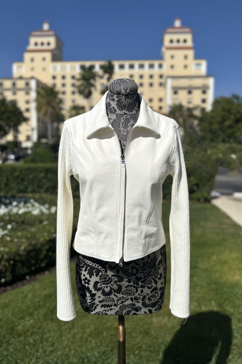 Italian Cream Jacket in Ivory - Mildred Hoit