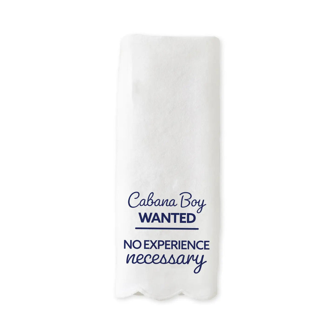 Cabana Boy Wanted Scalloped Guest Towel