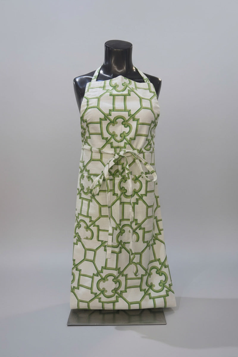 Garden Trellis Apron in Green