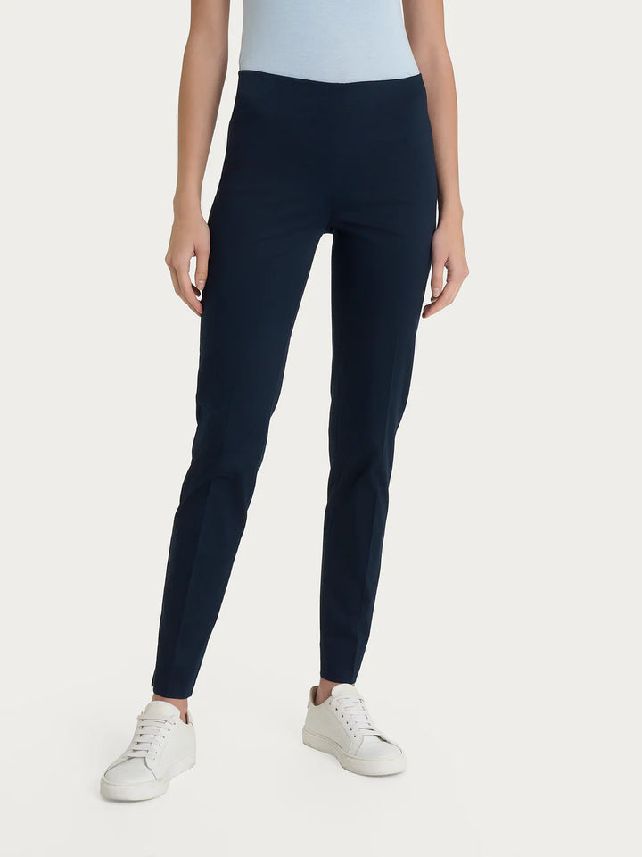 Ragno Slit Cigarette Pant in Bleu - Mildred Hoit