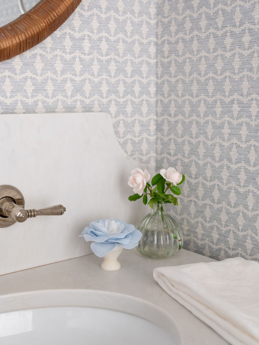 Well With My Soul Petite Soap Flower in Pedestal - Mildred Hoit