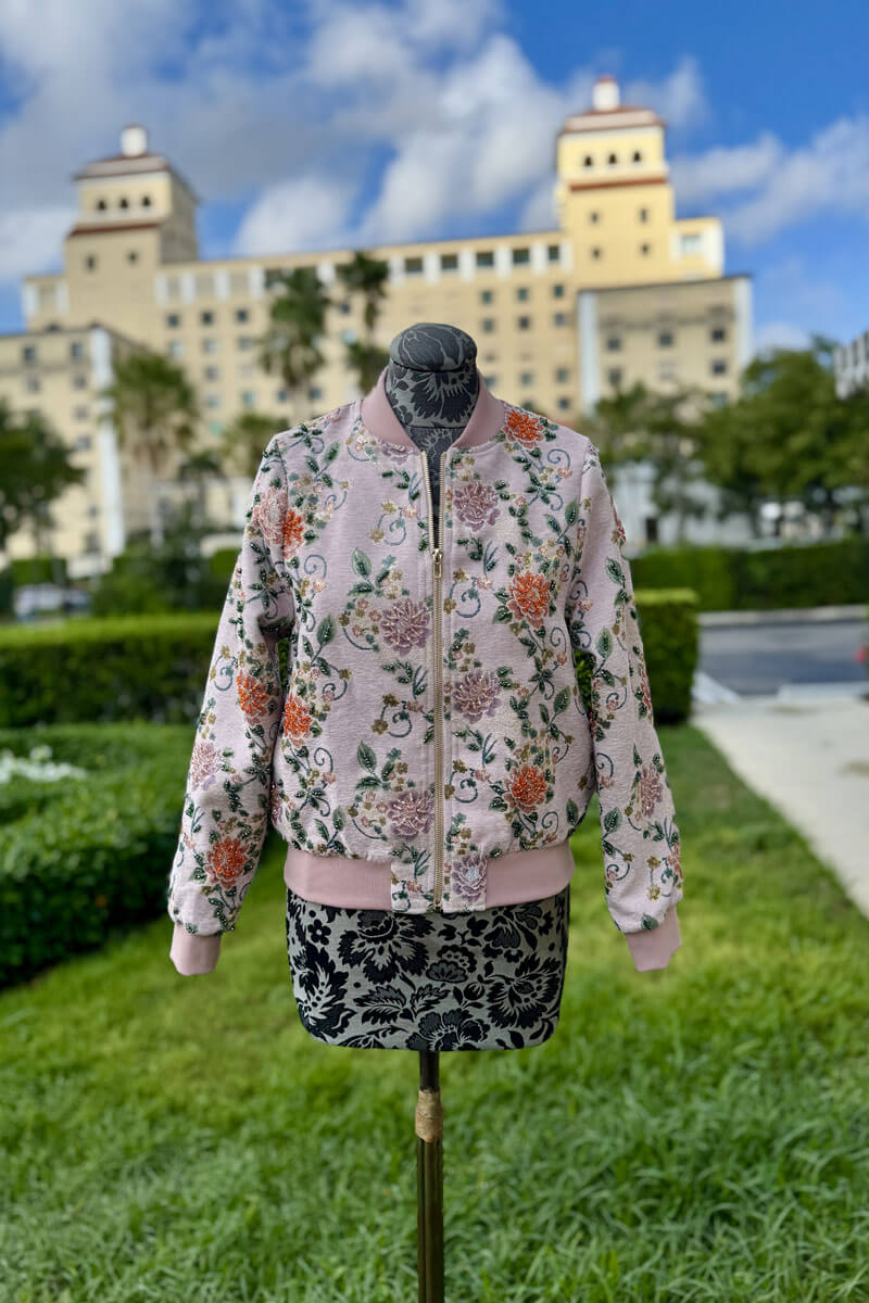 Mariovins Embroidered Zippered Jacket - Mildred Hoit