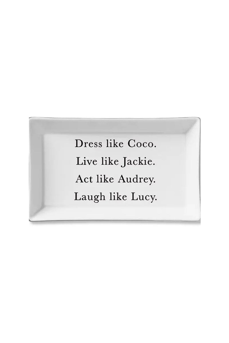 'Dress Like Coco' Decorative Ceramic Tray