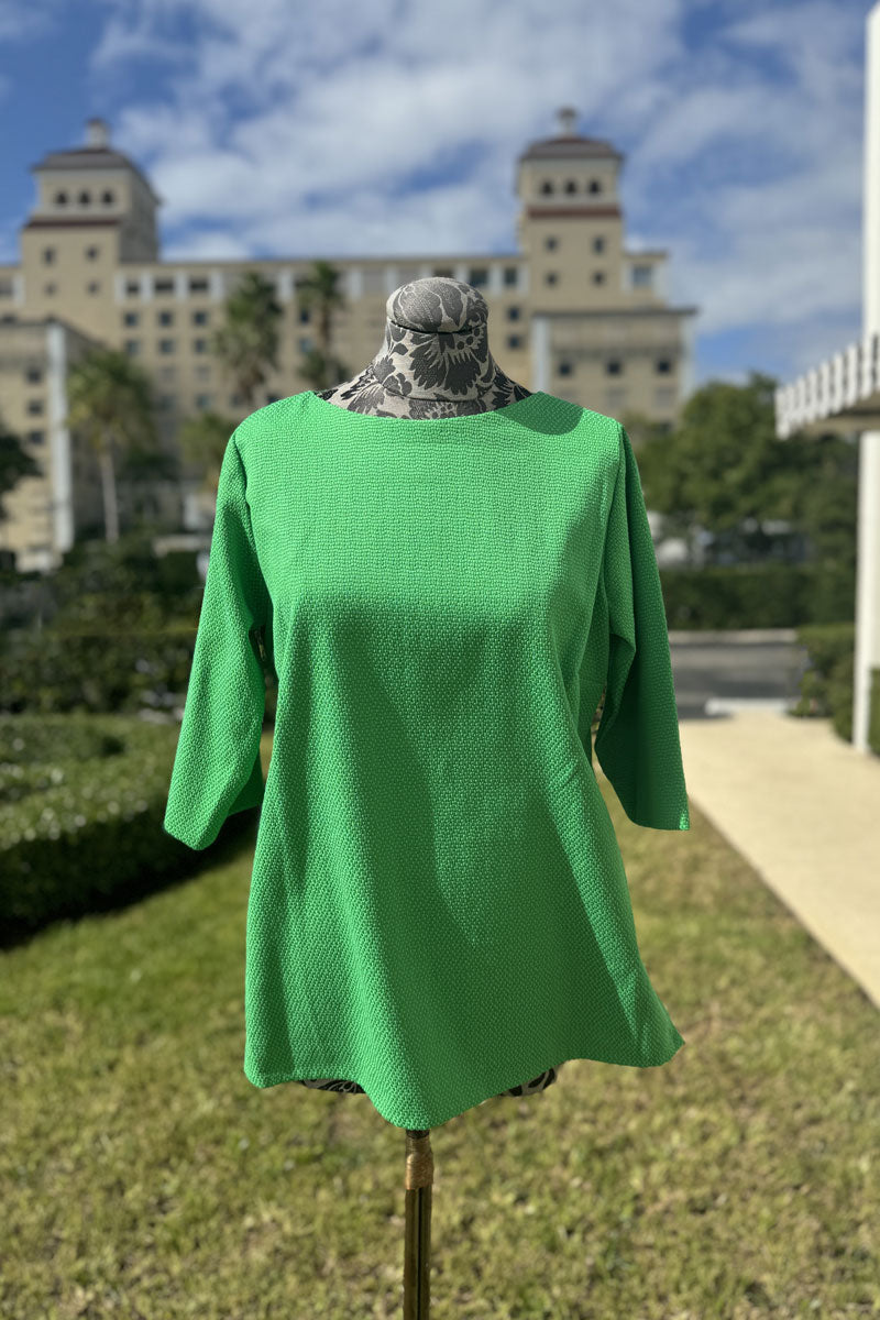 Emmelle Pique Tunic in Emerald - Mildred Hoit