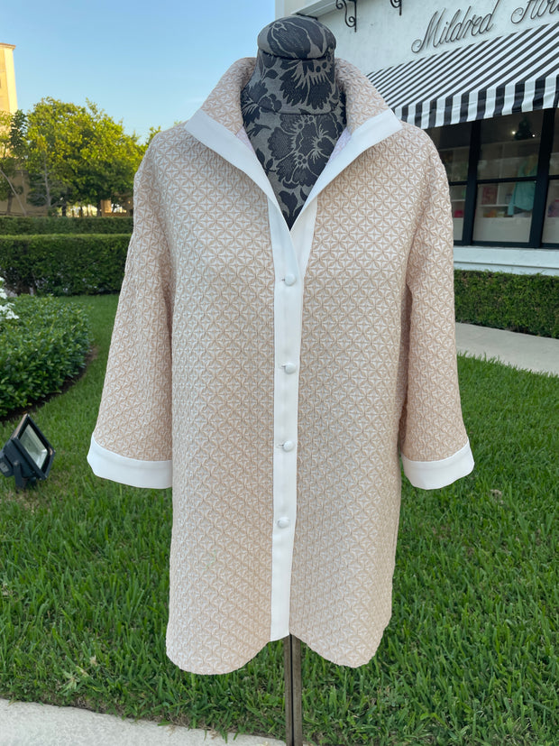 Emmelle Textured Jacket in Oatmeal available at Mildred Hoit in Palm Beach.