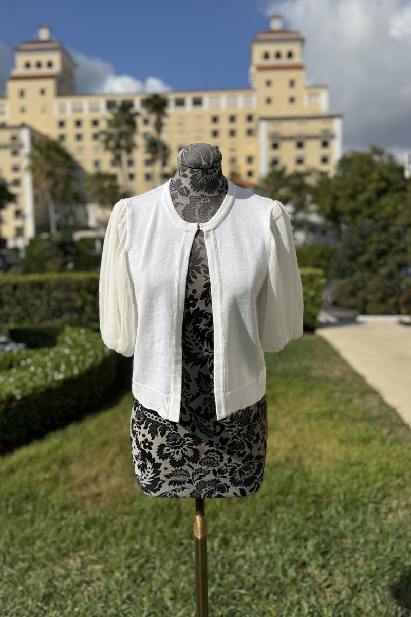 Ivory Elbow Length Sleeve Sweater - Mildred Hoit