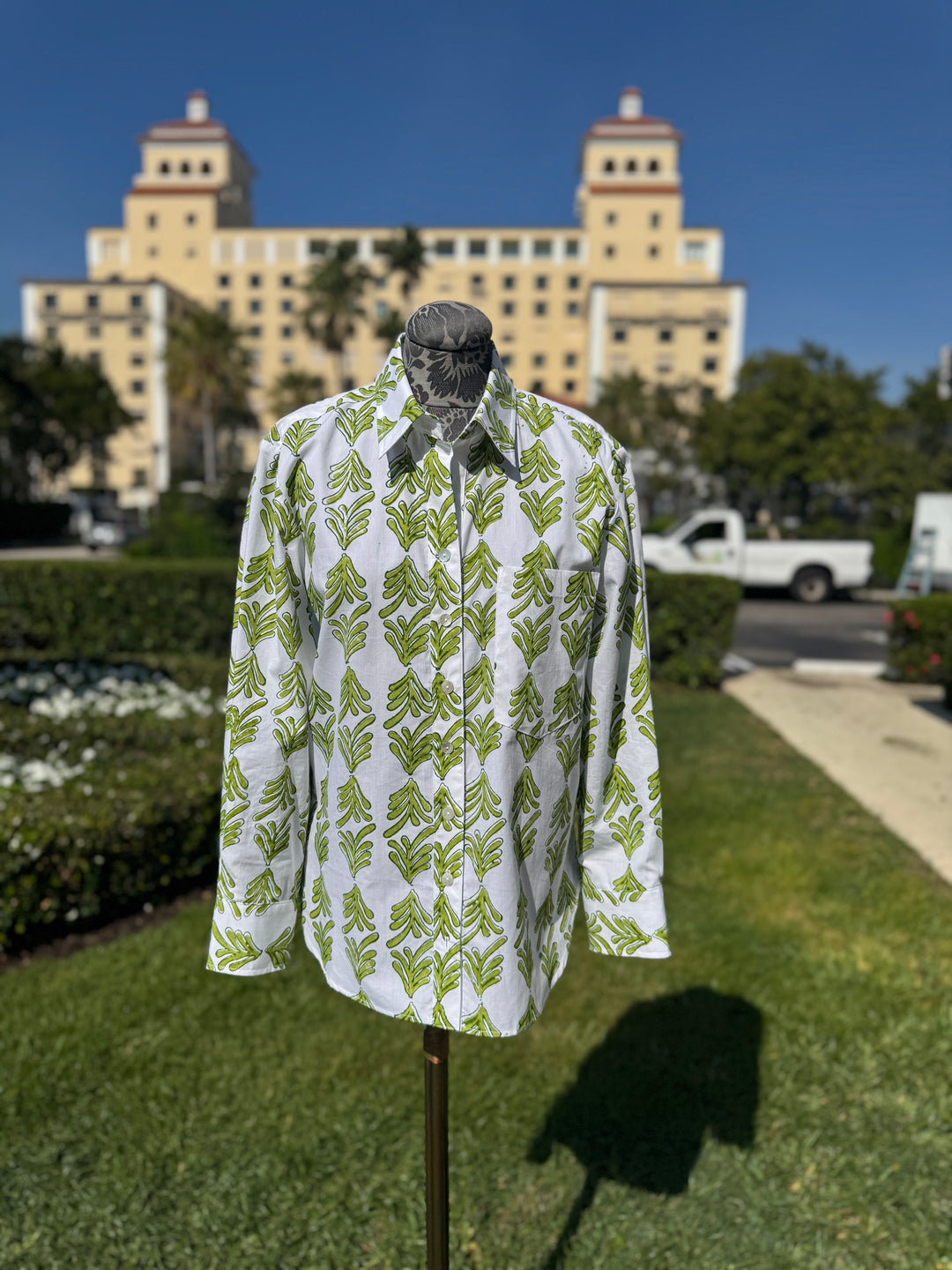 Finley Andie Blouse in Palmetto Green - Mildred Hoit