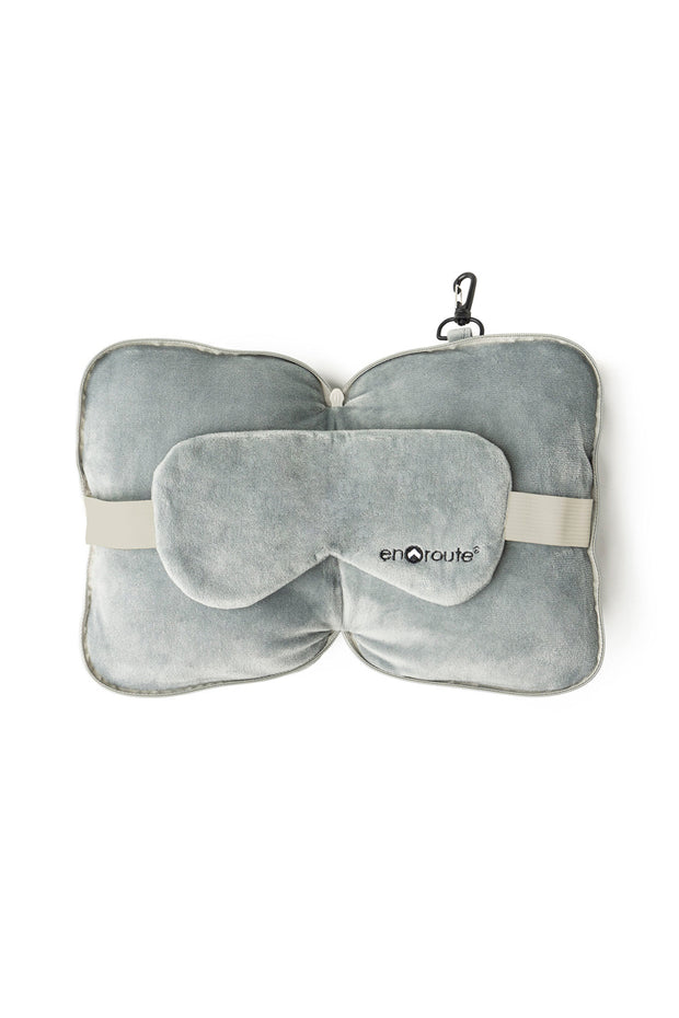 En Route Sleep Mask and Pillow Set in Grey available at Mildred Hoit in Palm Beach.