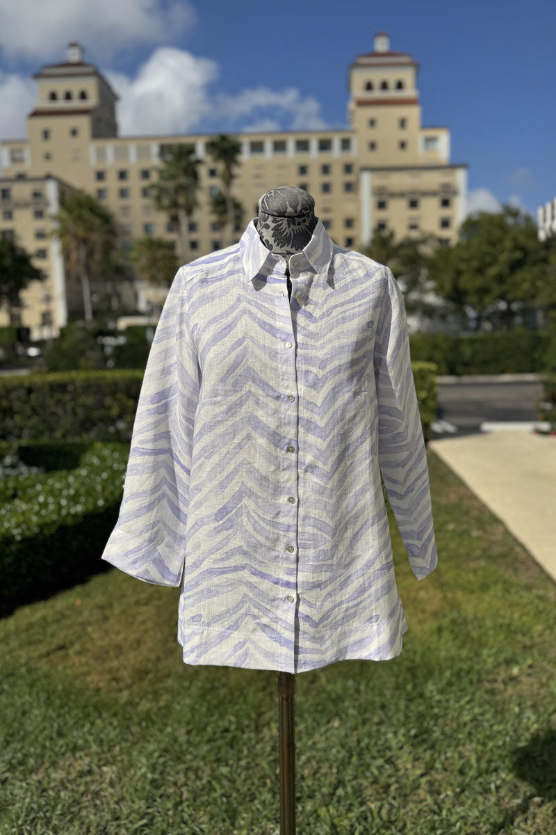 Lavender Zebra Shirt - Mildred Hoit
