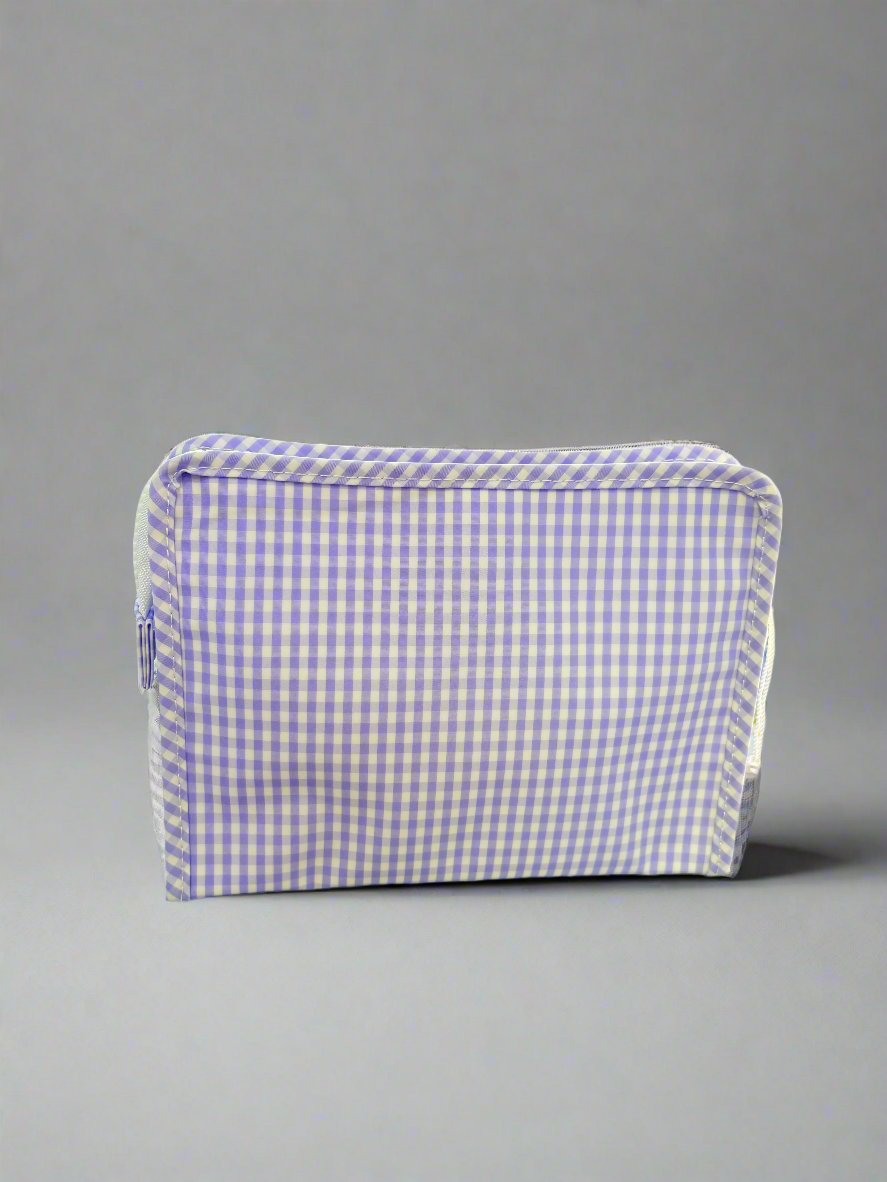 Roadie Medium Bag in Gingham Lilac - Mildred Hoit