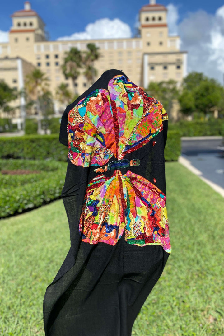 Janavi Kaleidescope Butterfly Shawl - Mildred Hoit
