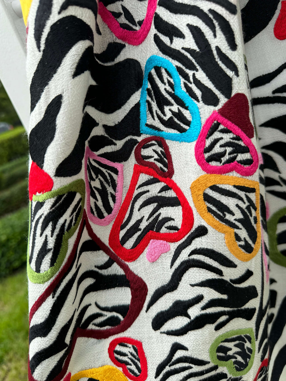 Janavi Hand Embroidered Pearly Veins Shawl - Mildred Hoit