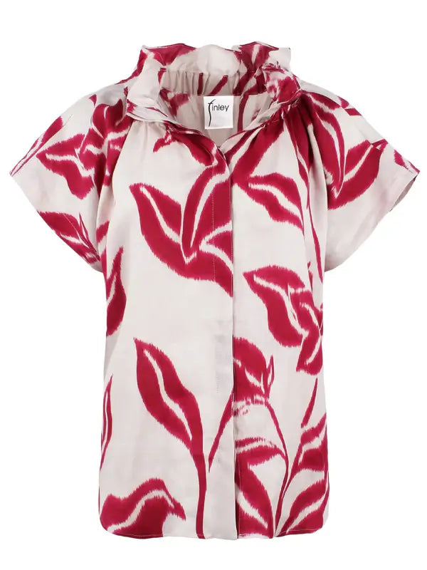 Finley Jenny Blouse in Natural and Pink - Mildred Hoit