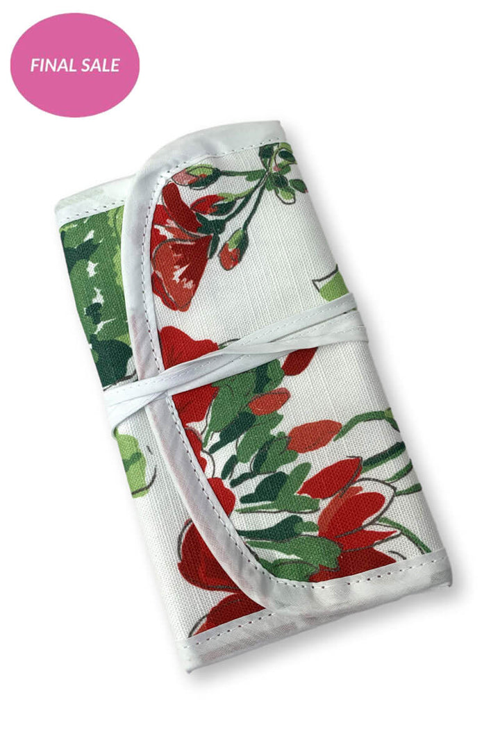 Jules Jewelry Roll in Cottage Grove Print - Mildred Hoit