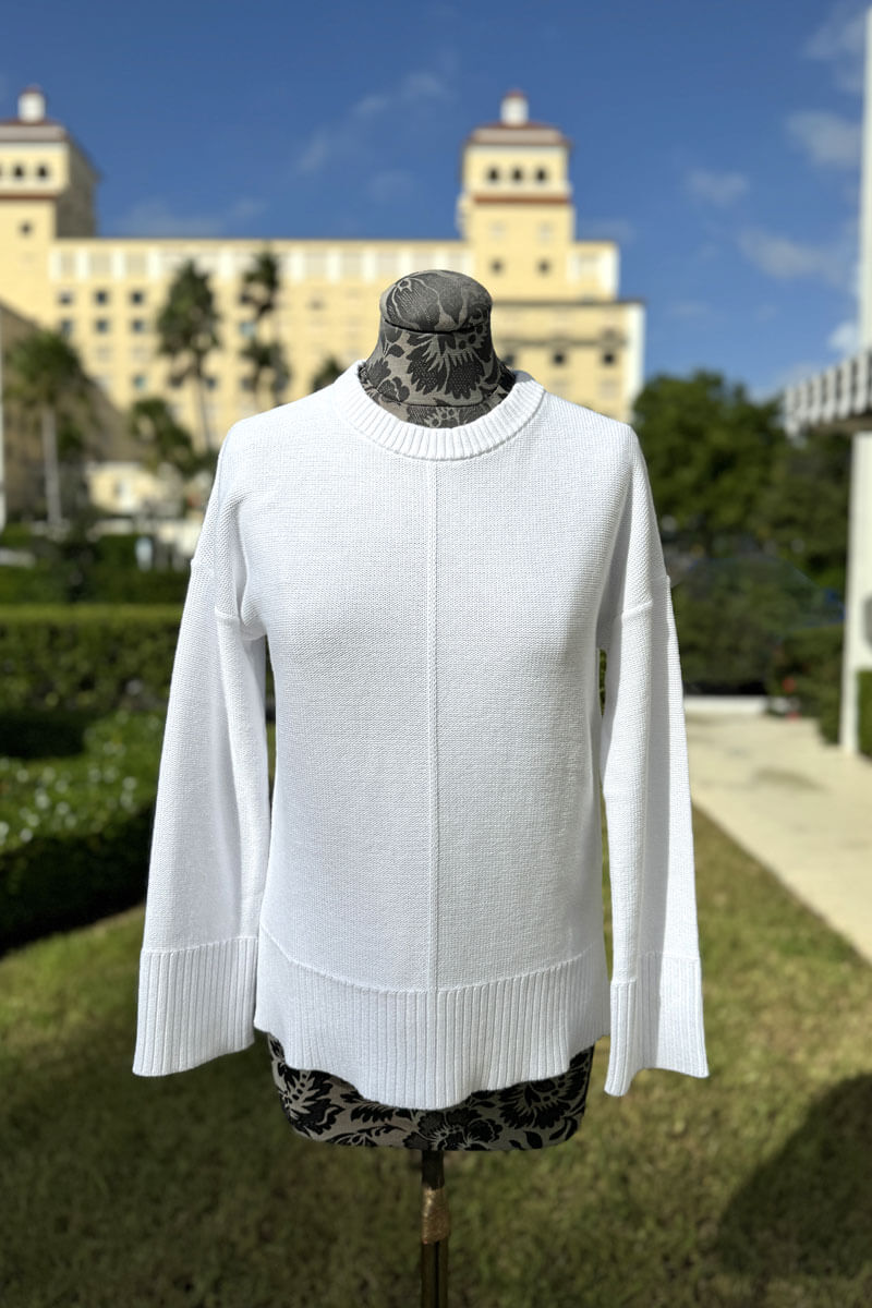 Kinross Easy Crew in White - Mildred Hoit