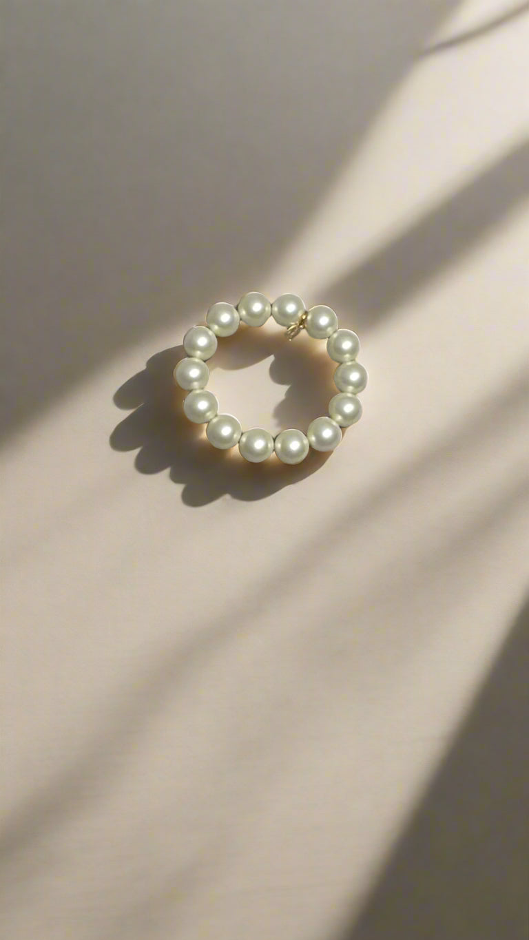 Kenneth Jay Lane 14mm Light Cultura Pearl Stretch Bracelet