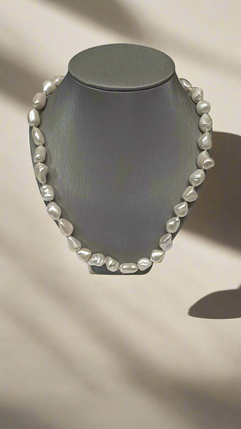 Kenneth Jay Lane 24" Light Cultura Mother of Pearl Necklace - Mildred Hoit