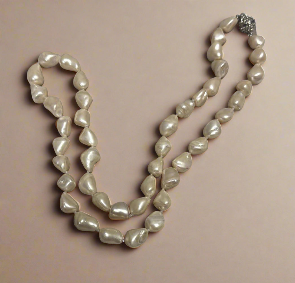 Kenneth Jay Lane 32" Light Cultura Mother of Pearl Necklace - Mildred Hoit