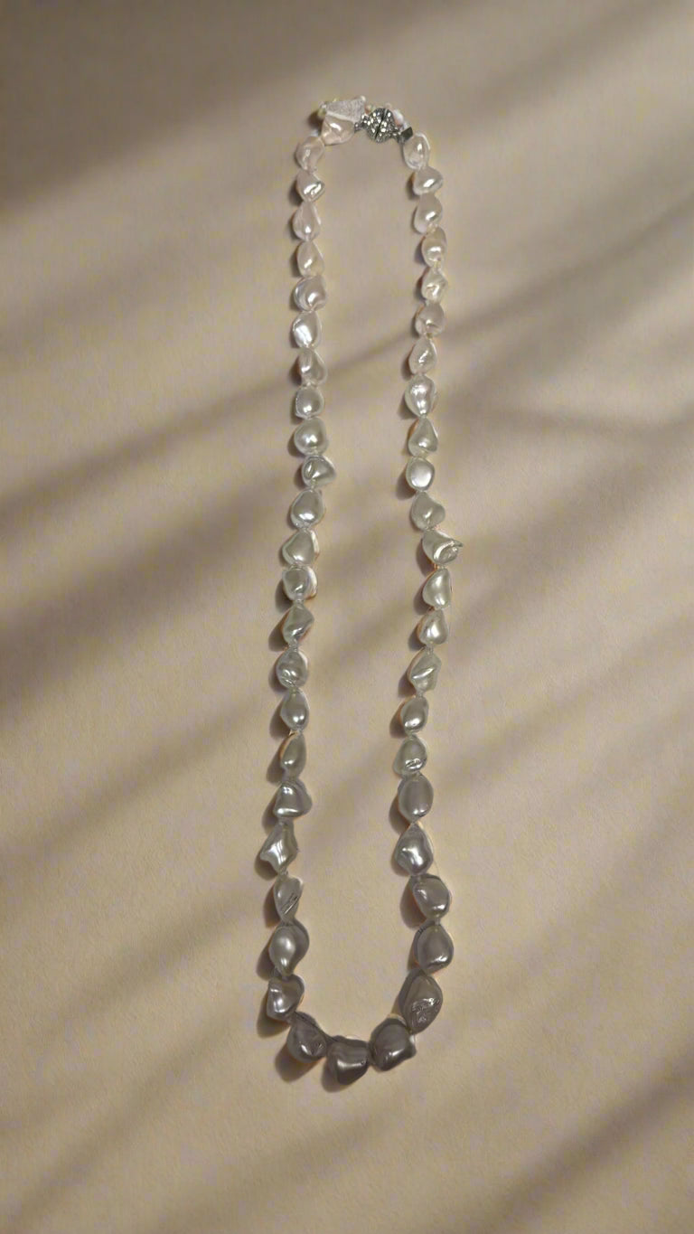 Kenneth Jay Lane 36" Light Cultura Mother of Pearl Necklace
