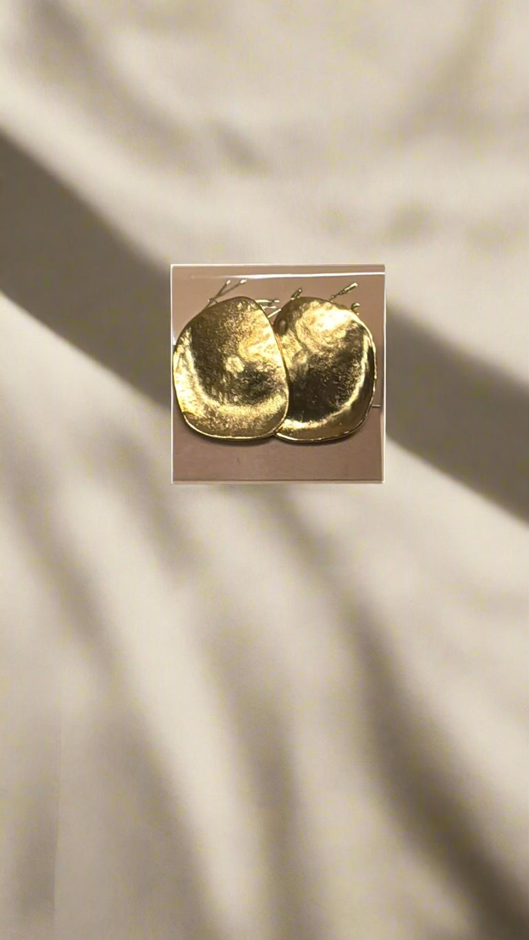 Kenneth Jay Lane Hammered Disc Clip Earrings