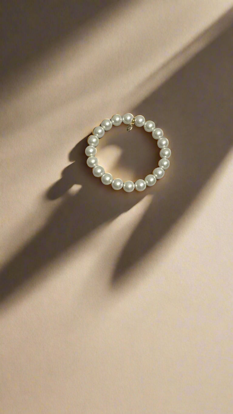 Kenneth Jay Lane 10mm Light Cultura Pearl Stretch Bracelet