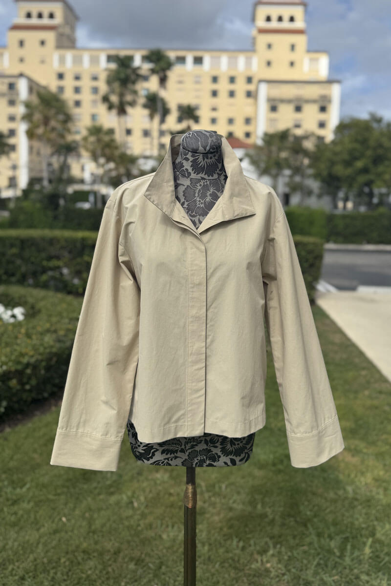 Kal Rieman Peggy Shirt Jacket in Sand - Mildred Hoit