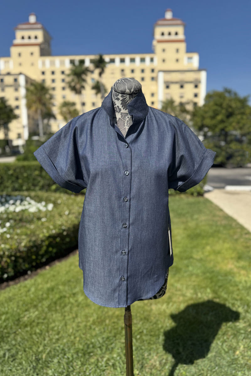 Ali Kimono Top in Indigo - Mildred Hoit