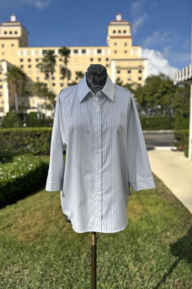Kal Rieman Lauren Blouse in Varied Stripe - Mildred Hoit