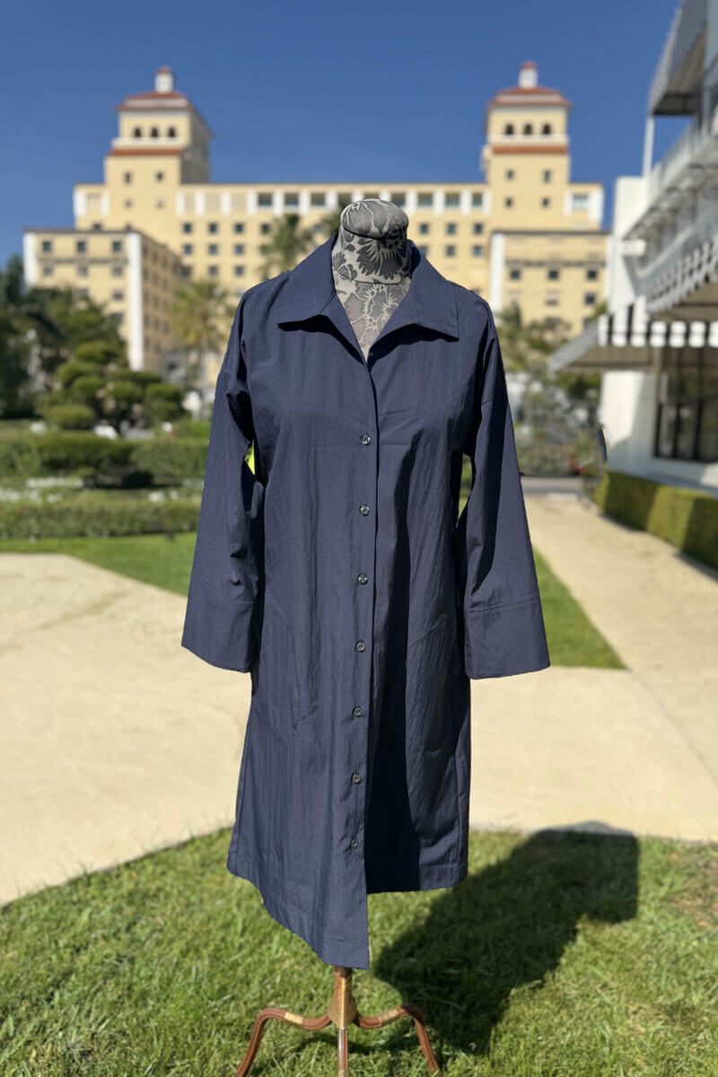 Marion Dress in Navy - Mildred Hoit