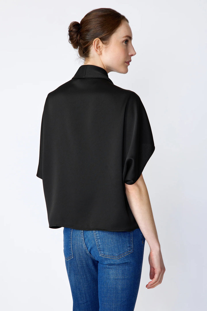 Kal Rieman Angelica Cape Top in Black - Mildred Hoit