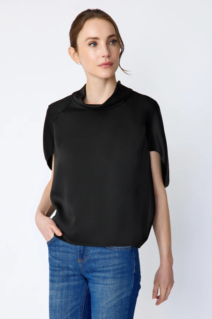 Kal Rieman Angelica Cape Top in Black - Mildred Hoit