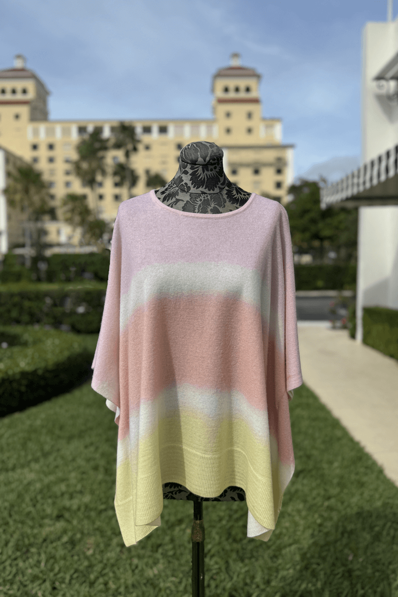 Kinross Stripe Pullover in Rosa available at Mildred Hoit in Palm Beach.