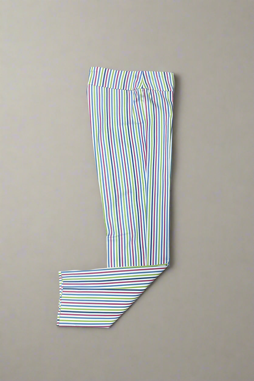 Krazy Larry Pull-On Pants in Multi-Color Stripe - Mildred Hoit