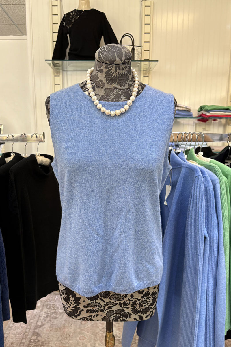 Kinross Crew Neck Tank in Como - Mildred Hoit