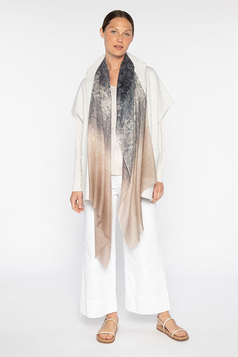 Kinross Ombre Reef Print Scarf - Mildred Hoit