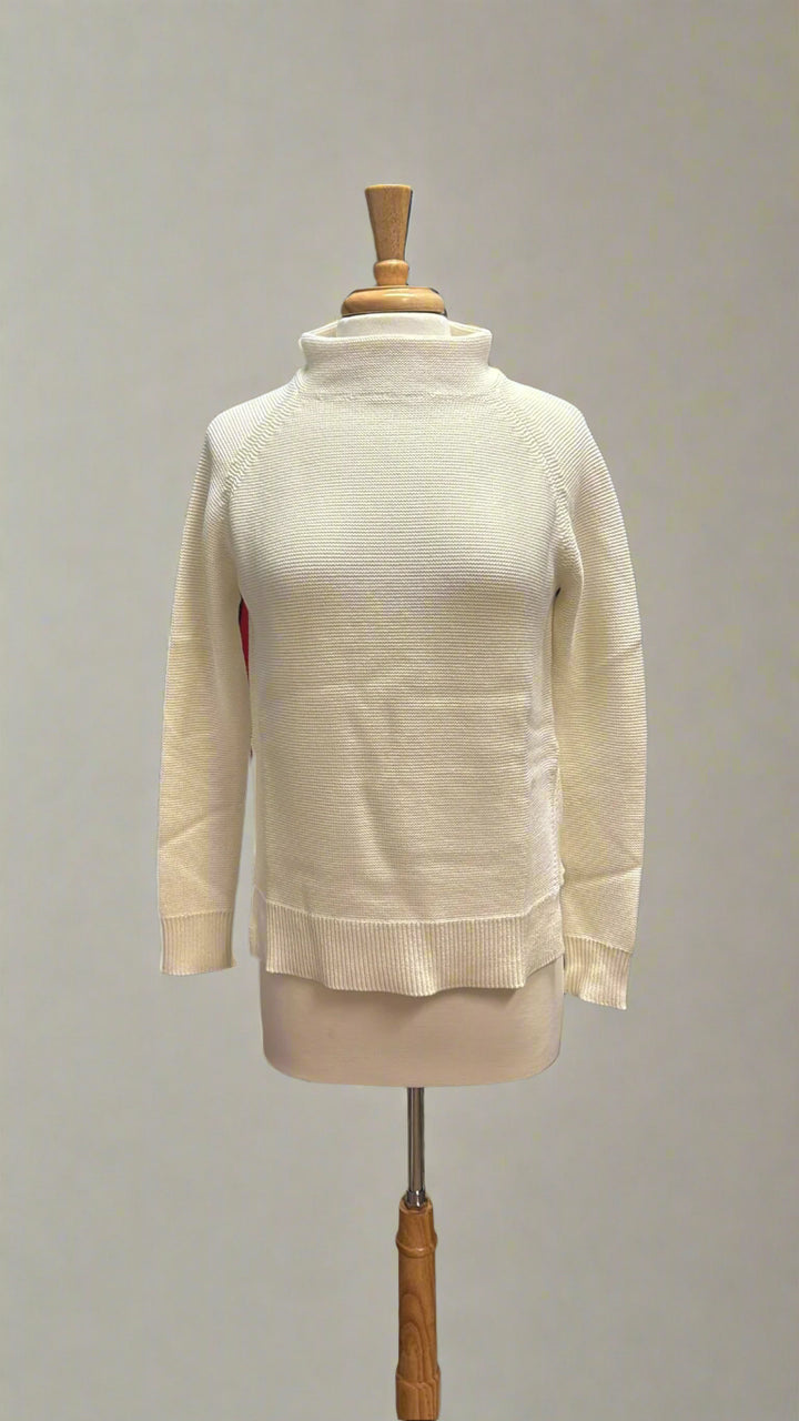 Kinross Soft Cotton Garter Funnel in Cream - Mildred Hoit