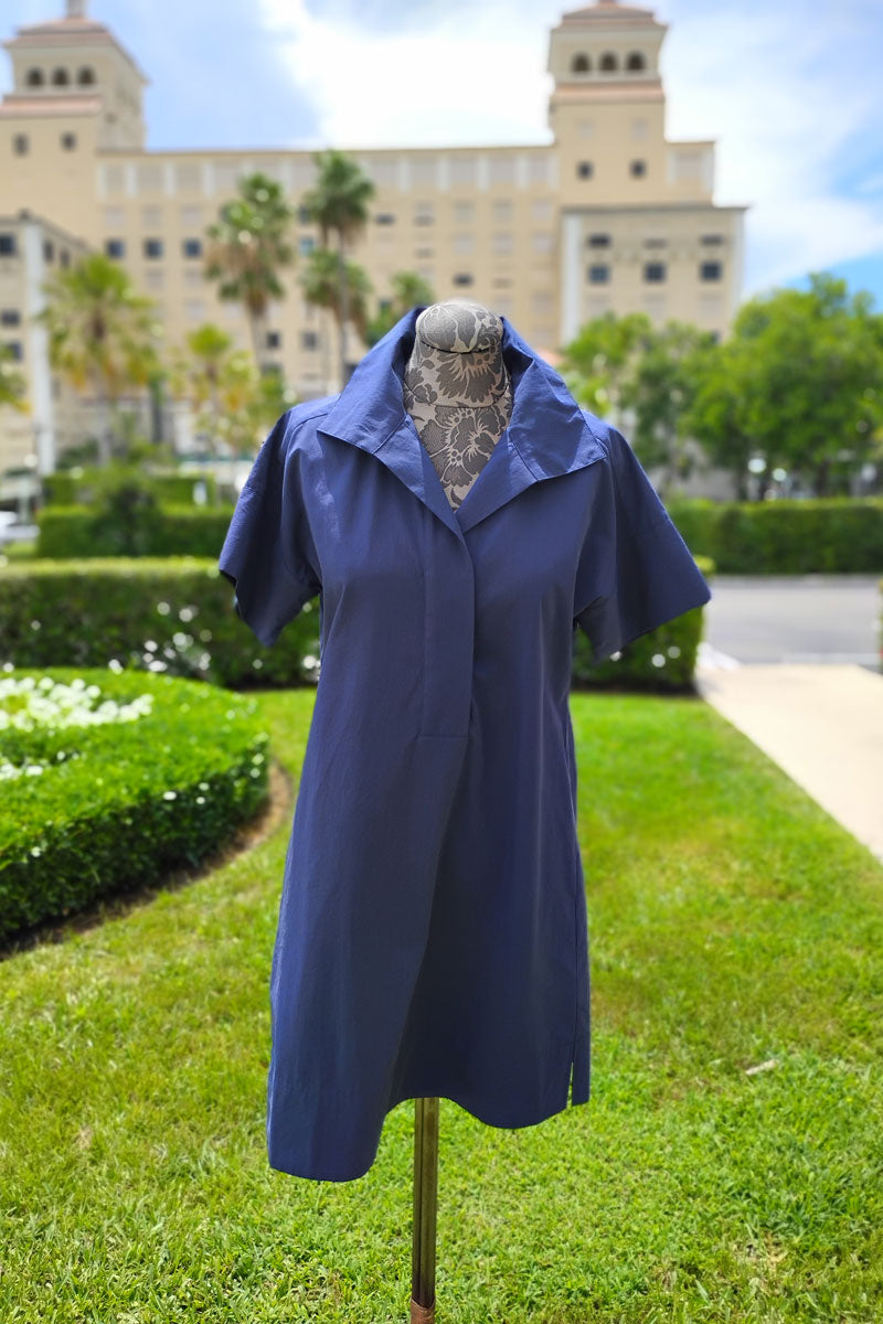 Agnes Dress in Marine - Mildred Hoit