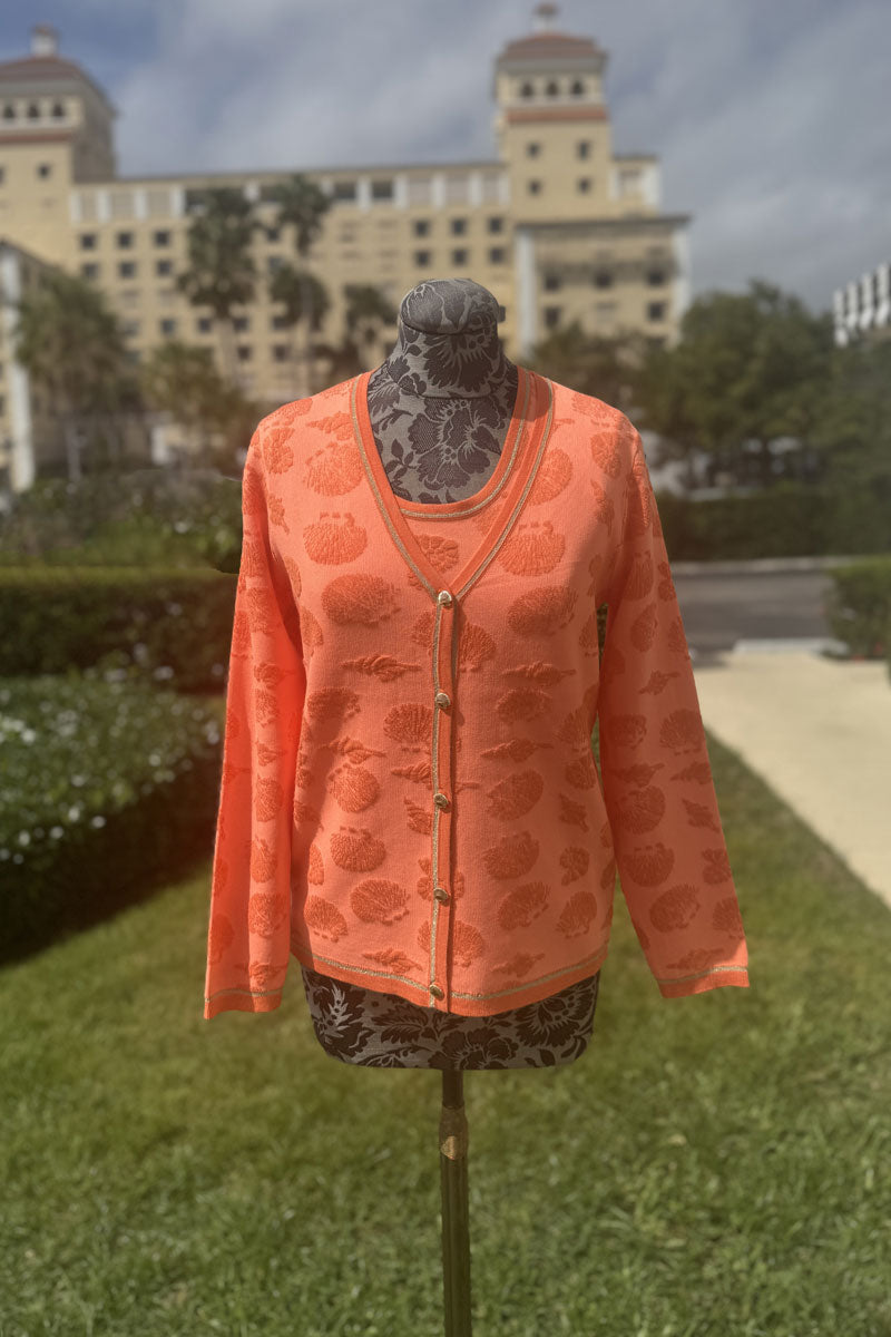 Leo & Ugo Orange Shell Sweater Set - Mildred Hoit