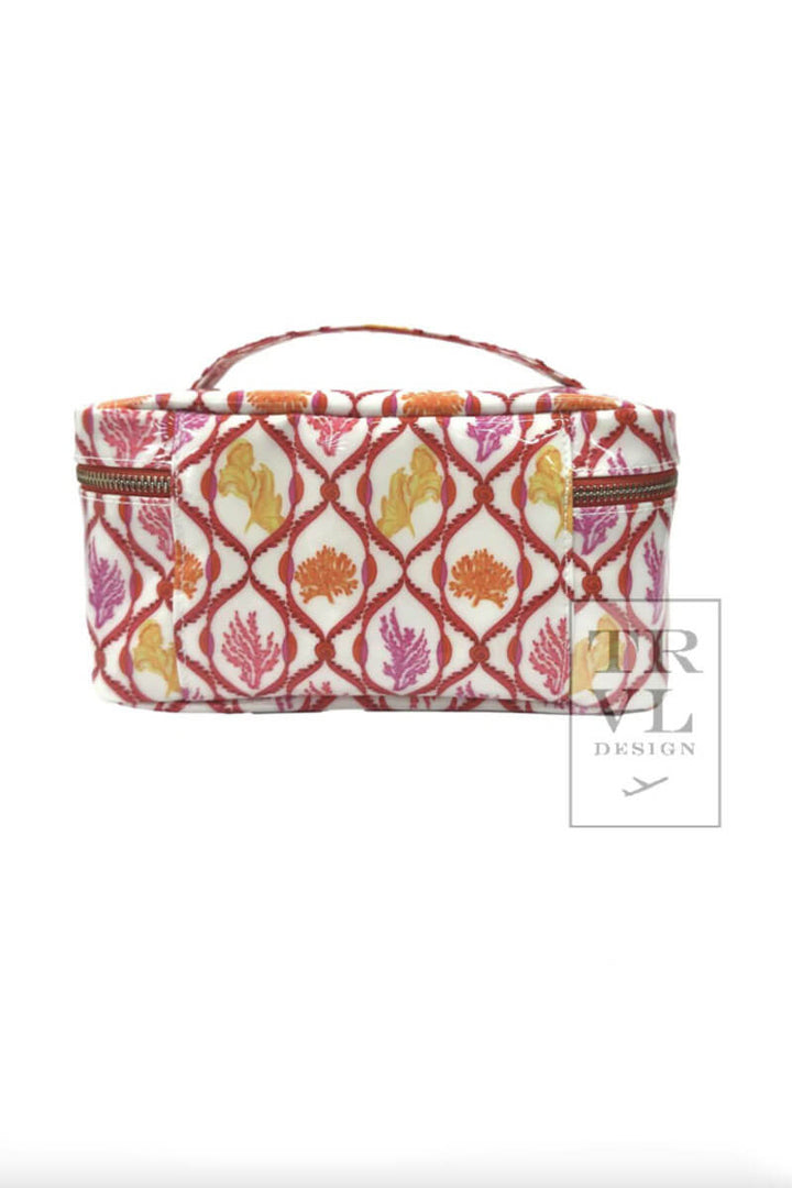 Luxe Gloss Top Handle Organizer in Red Coral - Mildred Hoit