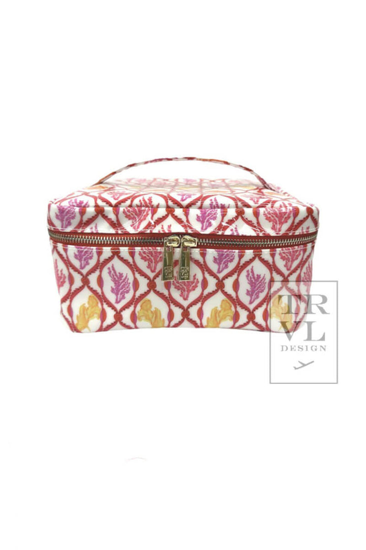 Luxe Gloss Top Handle Organizer in Red Coral - Mildred Hoit