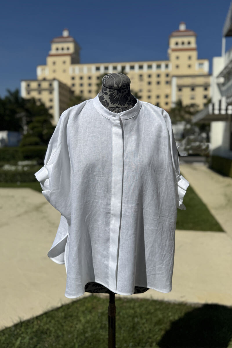 White Button Down Italian Top - Mildred Hoit