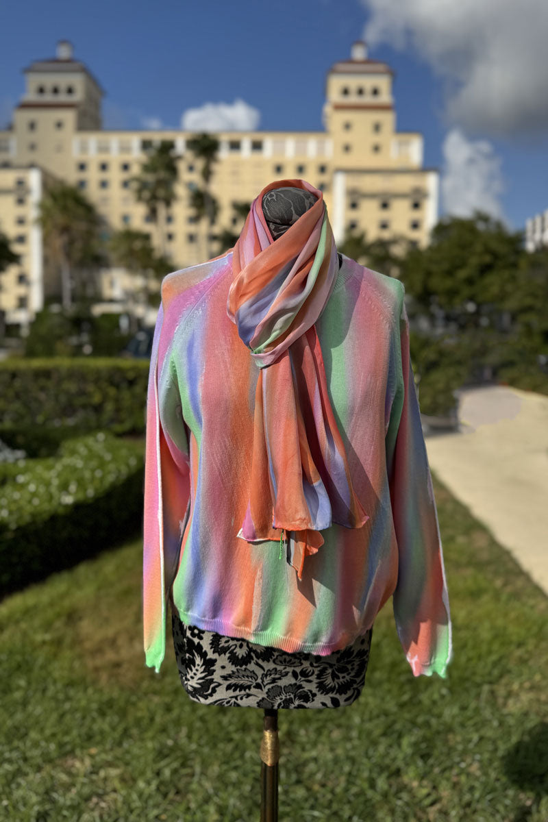 Italian Knit Sweater Set in Moonflower - Mildred Hoit