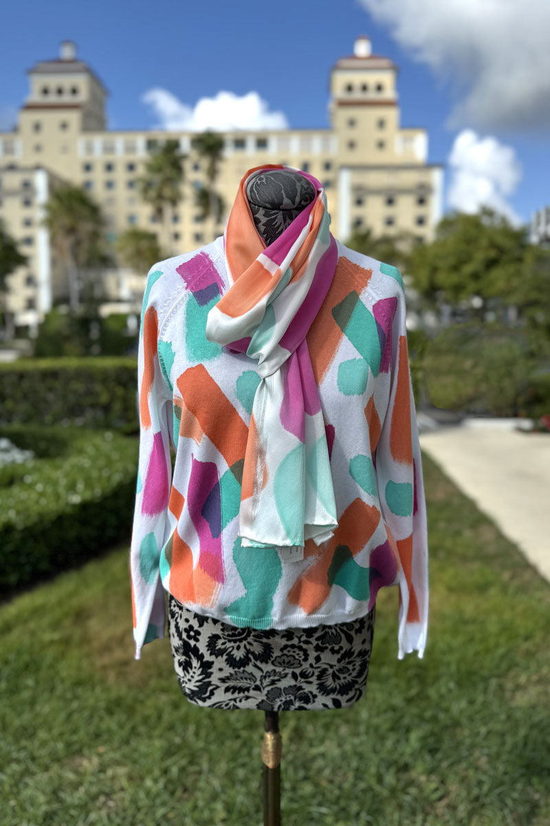 Italian Knit Sweater Set in Rododen - Mildred Hoit