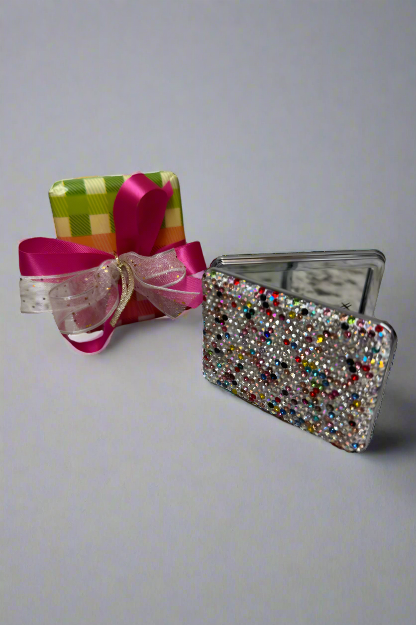 Multi-Color Crystal Compact Mirror - Mildred Hoit