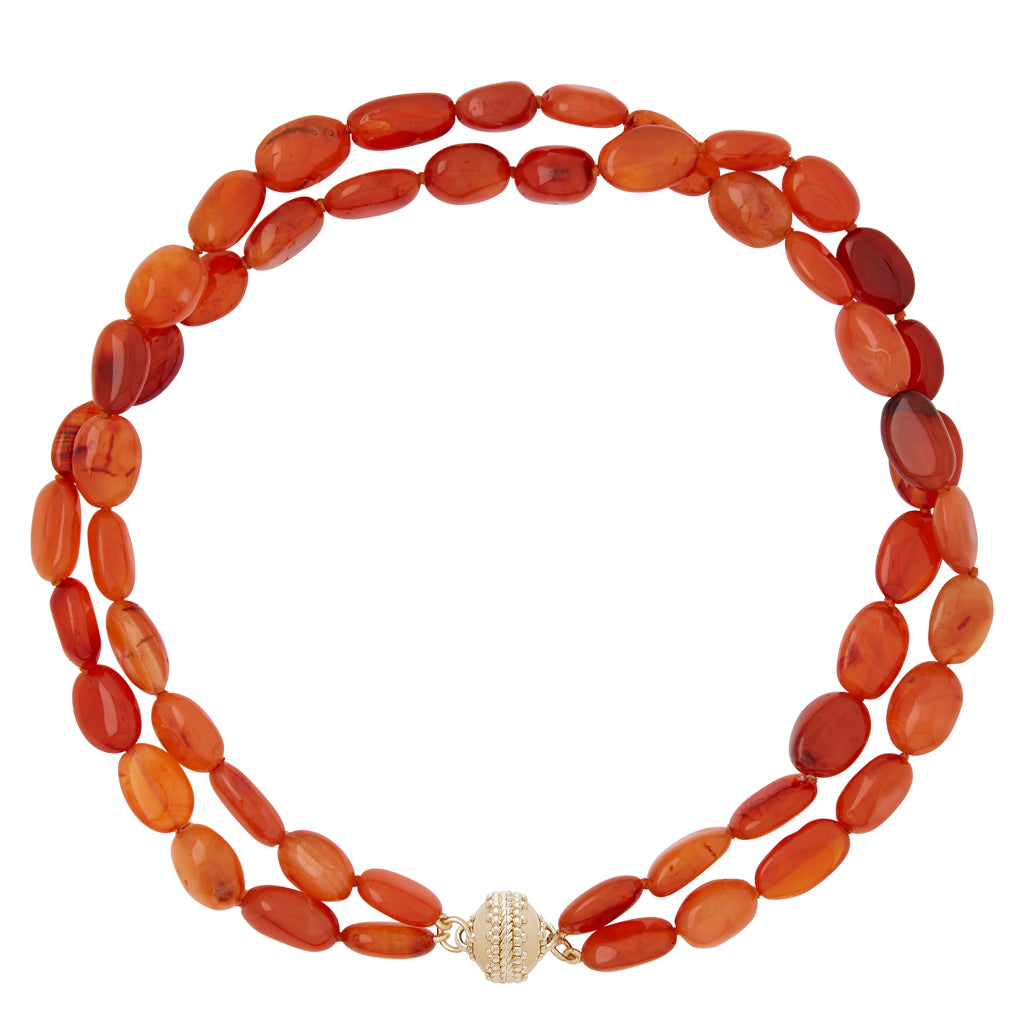 Clara Williams Carnelian Double Strand Necklace