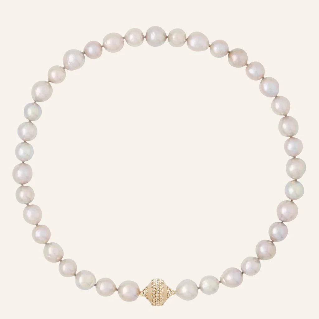 Grey Baroque Pearl Necklace