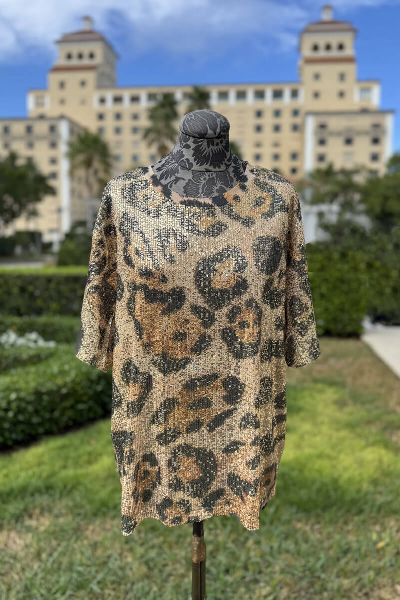 Sequined Leopard Top - Mildred Hoit