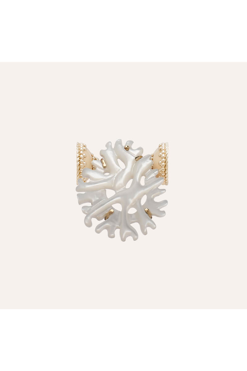 Clara Williams Small Mother of Pearl Coral Centerpiece - Mildred Hoit