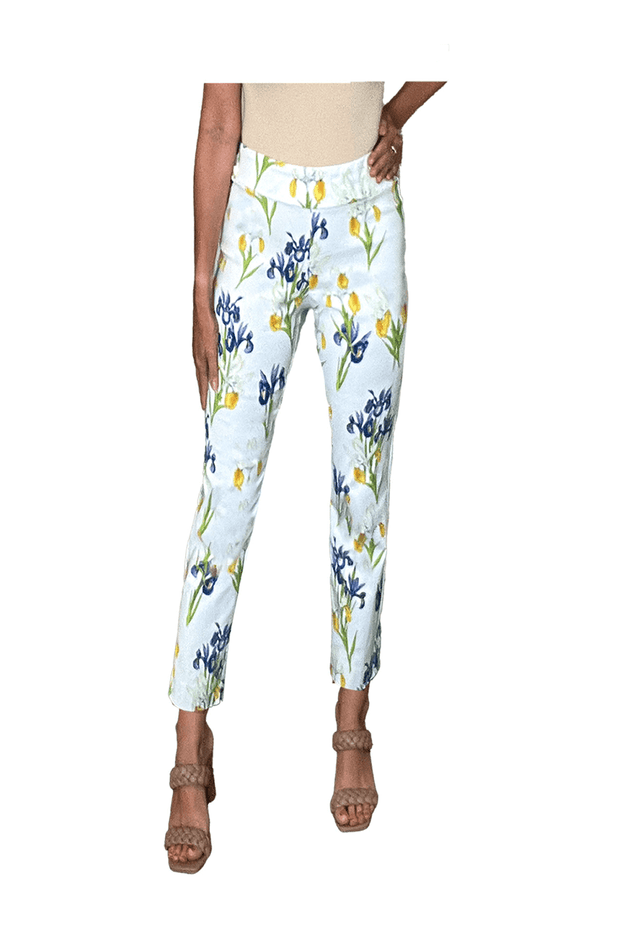 Krazy Larry Pull-On Pants in White Iris available at Mildred Hoit in Palm Beach.