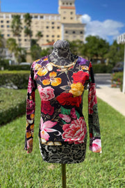 Pashma Multi-Floral Sweater with Scarf available at Mildred Hoit.